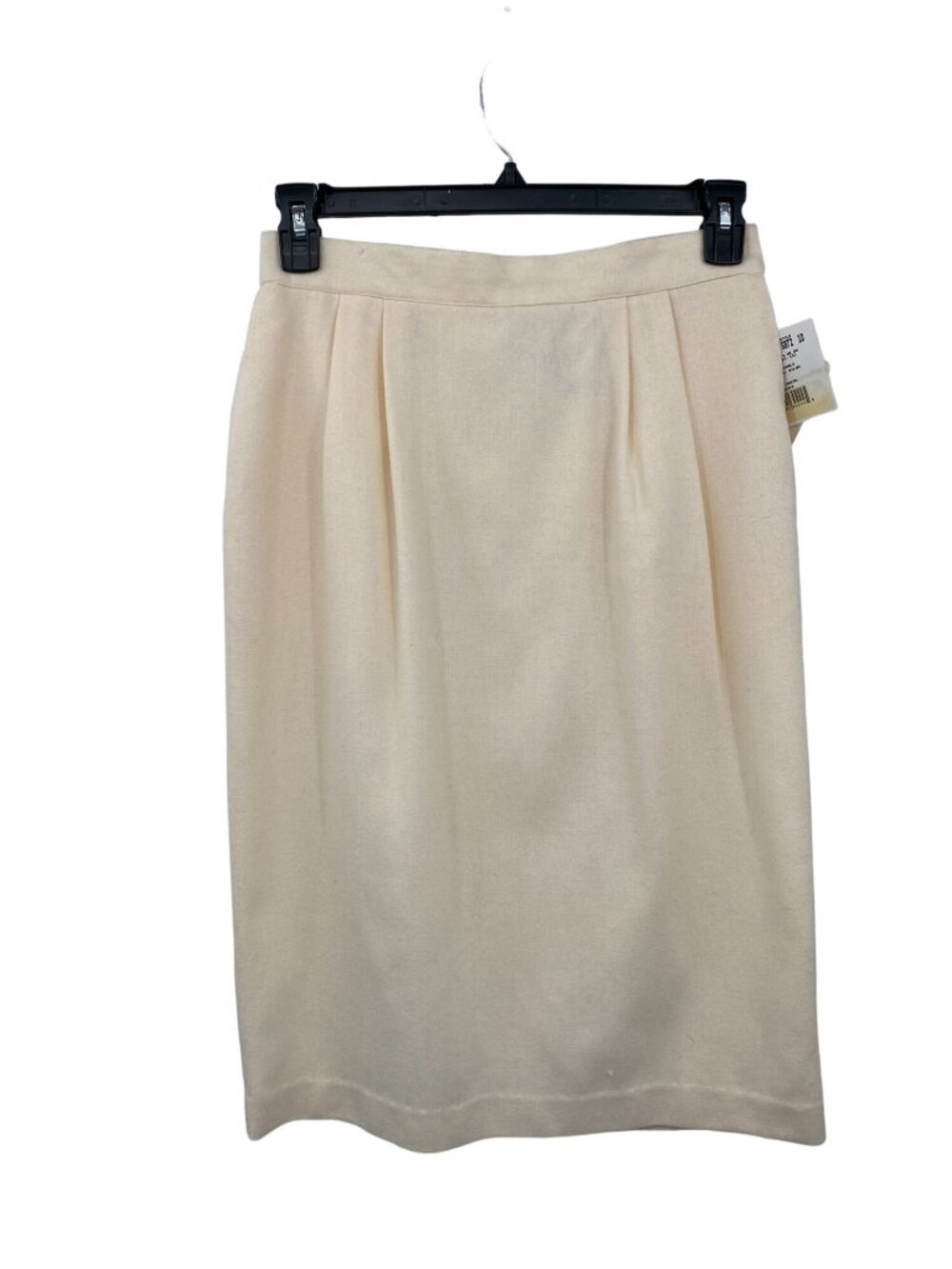 Vintage Joan Leslie Skirt Womens 12 NEW Cream Wool Blend